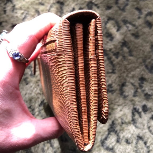 Auth PRADA long Vitello Wallet - Epi leather chestnut color w/ detachable ID tag - Picture 13 of 16